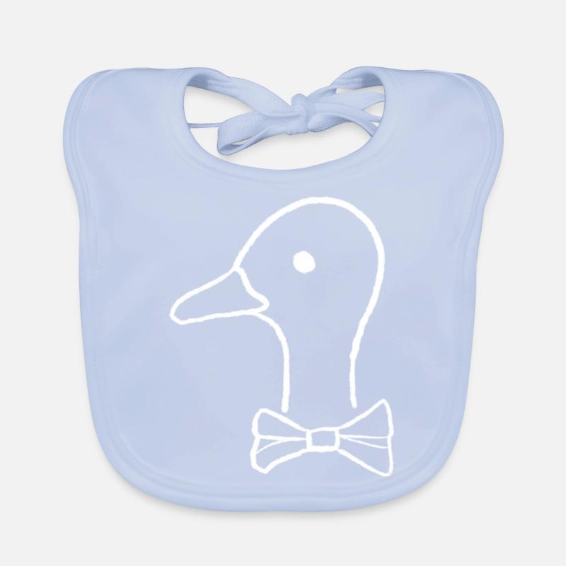 Duck with bow tie Organic Baby Bibs