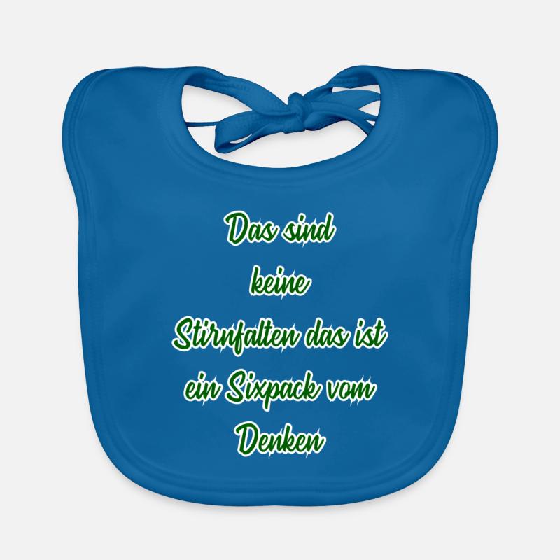 Geschenkidee 50. Geburtstag - Baby Bio-Lätzchen - Pfauenblau