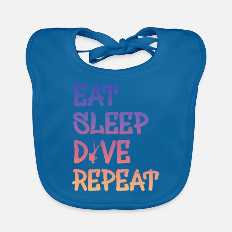eat sleep dive repeat Baby Bio-Lätzchen