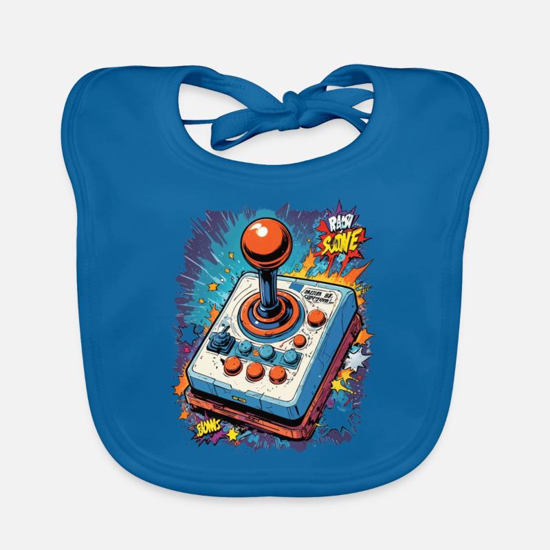 Retro Gamer Joystick / Controller Jeux de console Bavoir bio Bébé