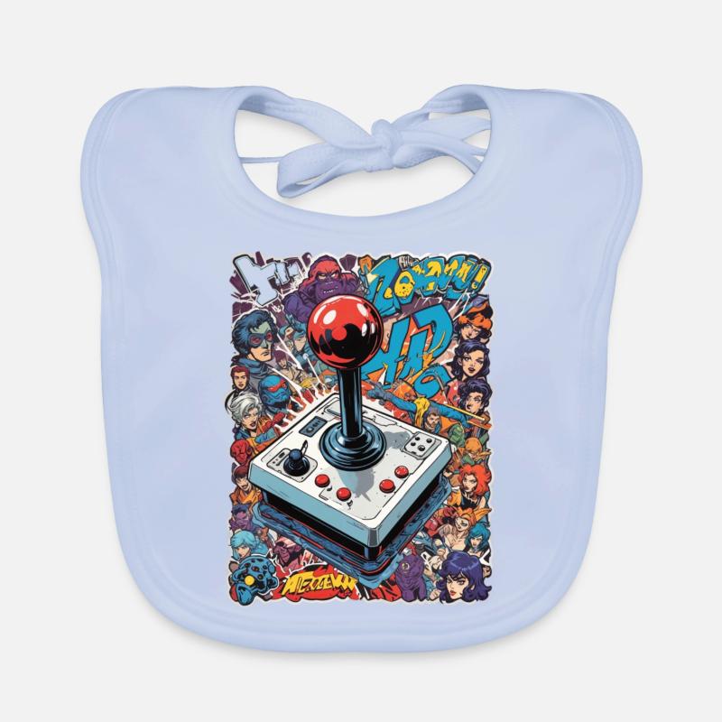 Retro Gamer Joystick / Controller Jeux de console Bavoir bio Bébé