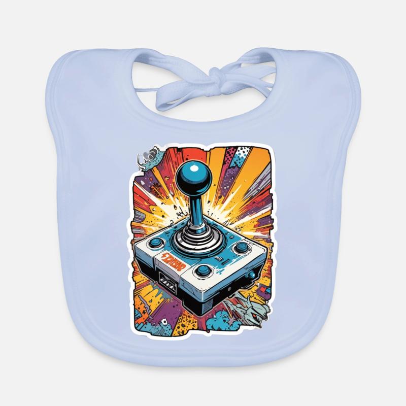 Retro Gamer Joystick / Controller Jeux de console Bavoir bio Bébé