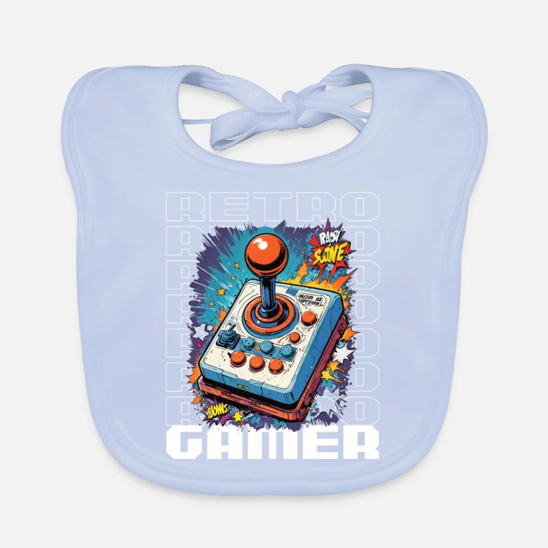 Retro Gamer Joystick / Controller Jeux de console Bavoir bio Bébé