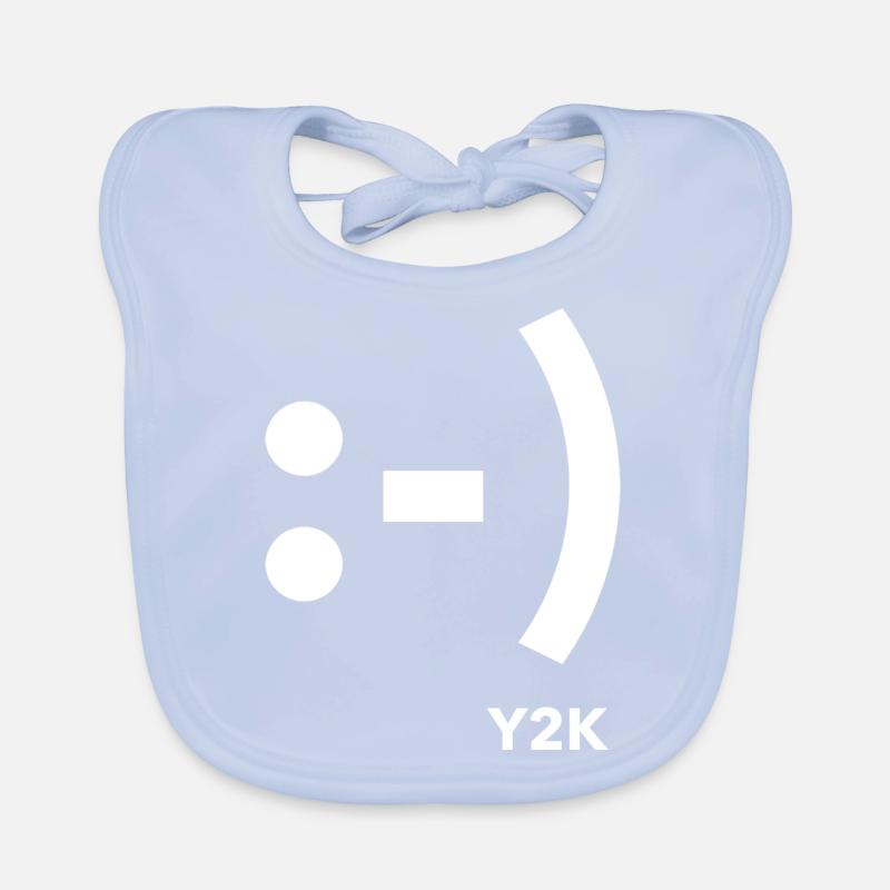 Lächeln Y2K Weiß Baby Bio-Lätzchen