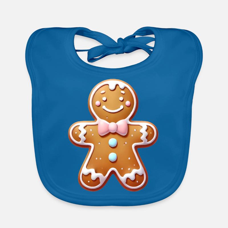 Fröhlicher Lebkuchenmann Illustration Baby Bio-Lätzchen