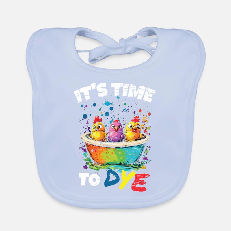 Easter Eggs Dyeing Easter Eggs Organic Baby Bibs