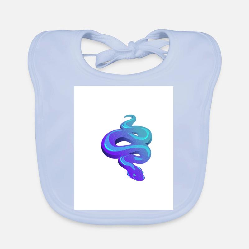 Blue Snake Baby Bio-Lätzchen