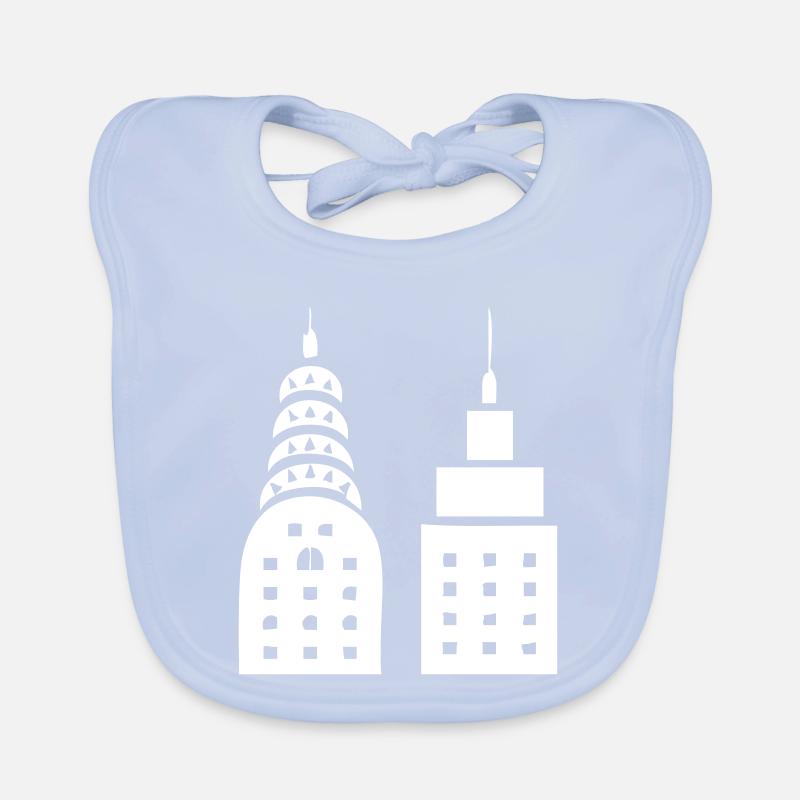 Skyscraper skyscraper skyscrapers Organic Baby Bibs