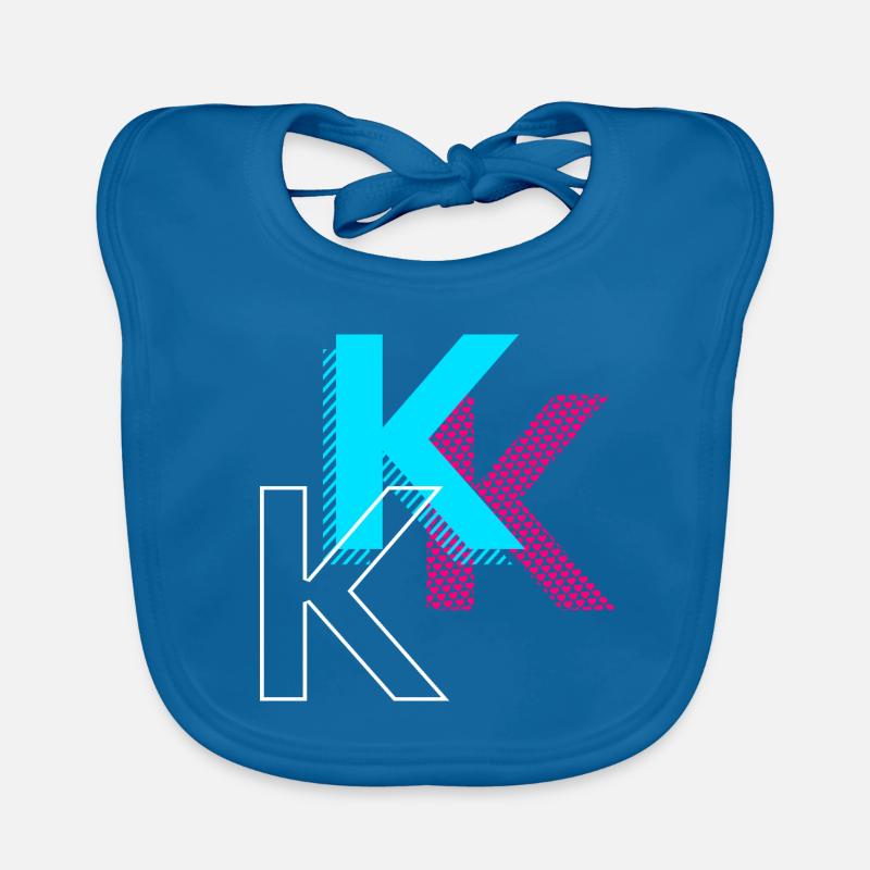 K - Bavoir bio Bébé - bleu paon