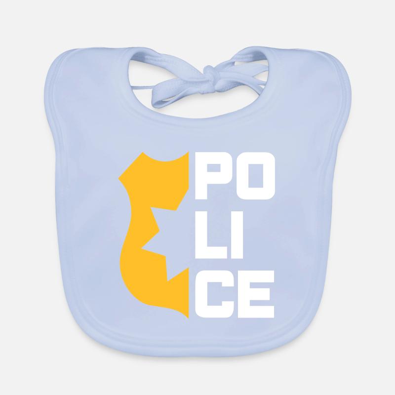 Police (marque de service réduite de moitié) Bavoir bio Bébé