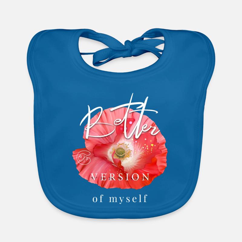 Mohnblume Muttertag Geschenk cooler Spruch Garten - Baby Bio-Lätzchen - Pfauenblau