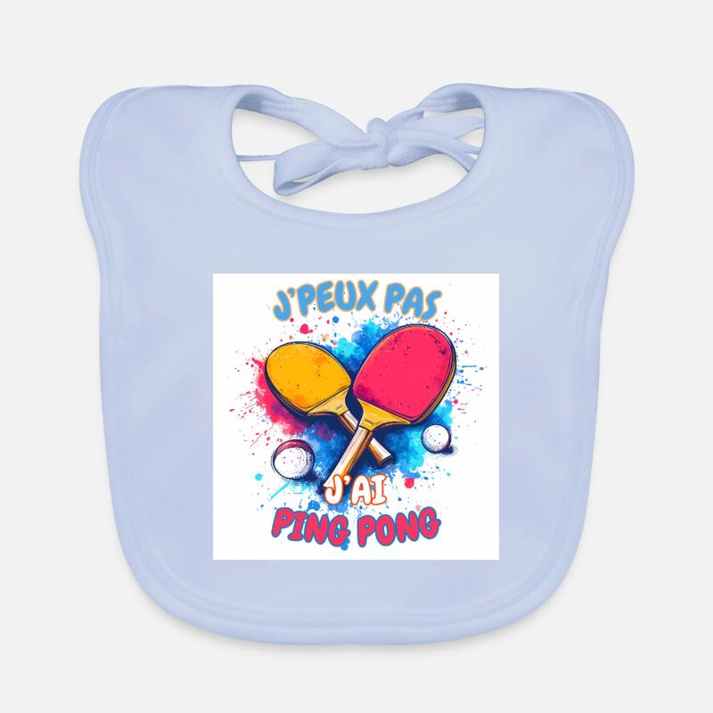 Colorful Ping Pong Unleashed Organic Baby Bibs