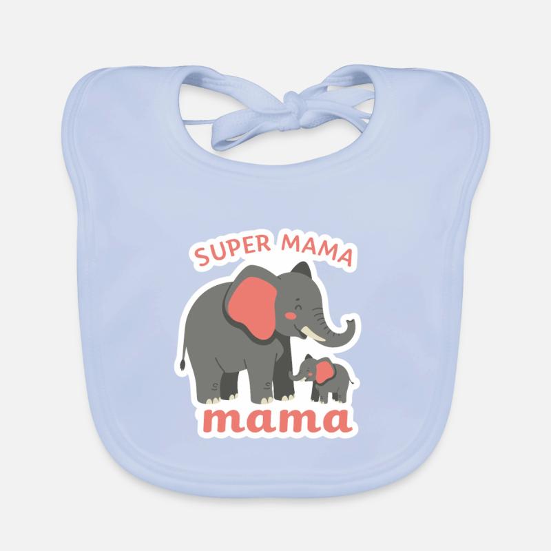 Super Elefant Mama Baby Bio-Lätzchen
