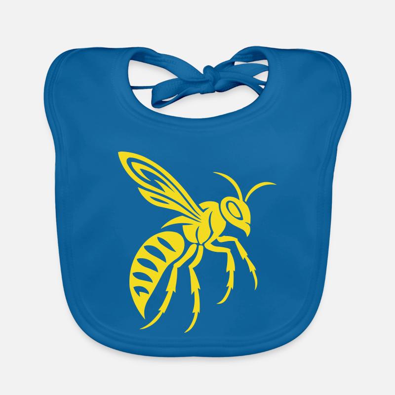 Silhouette de guêpe jaune sur noir Bavoir bio Bébé