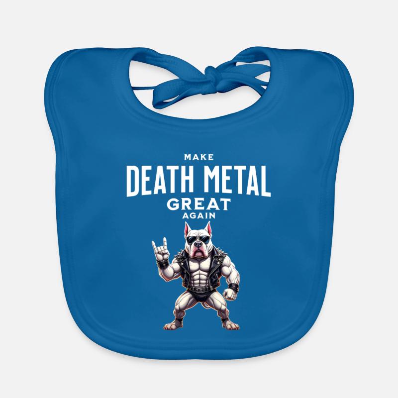 Make Death Metal Great Again Bull Terrier Design Bavoir bio Bébé