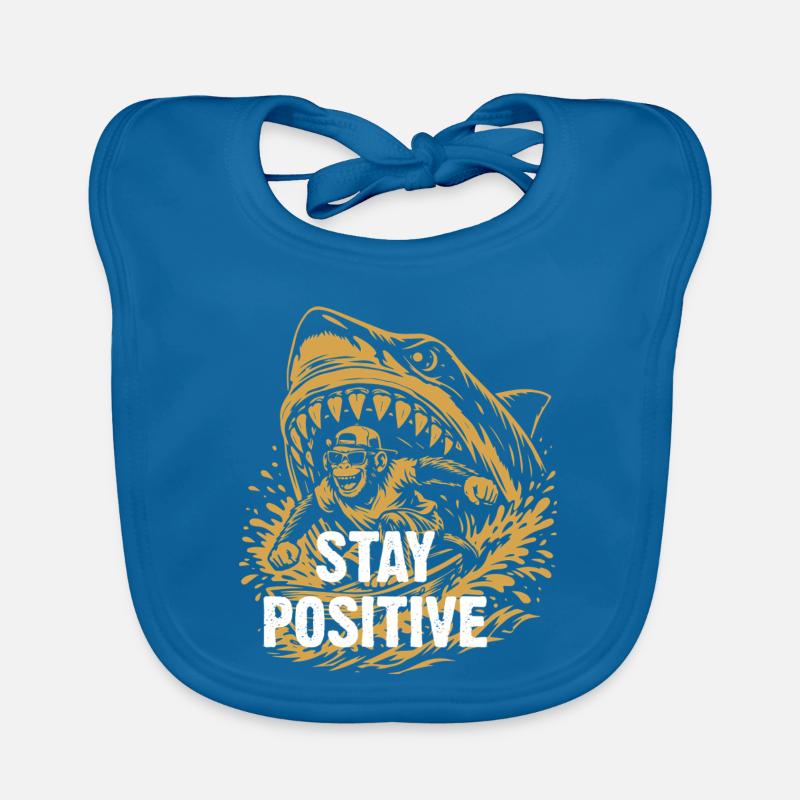 Reste positif, éclaboussure de requin Bavoir bio Bébé