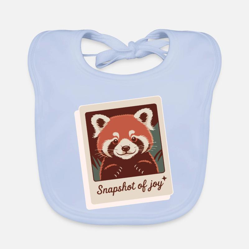 Joie du Panda Rouge Bavoir bio Bébé