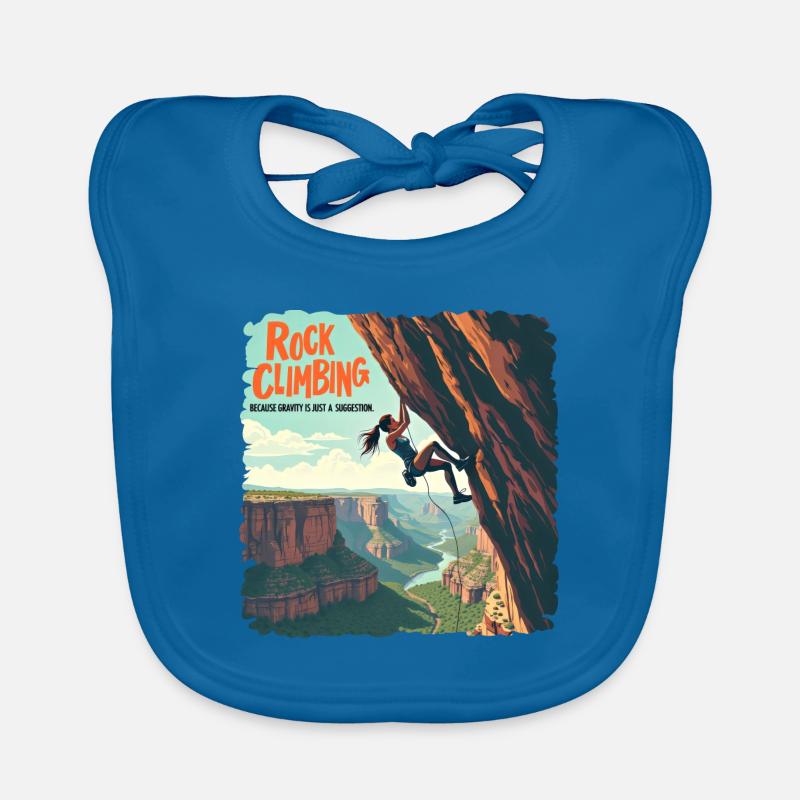Climbing - Because Gravity Is Just a Suggestion Organic Baby Bibs