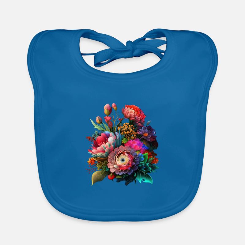 ORIGINELLE BLUMENSTRÄUSSE Baby Bio-Lätzchen