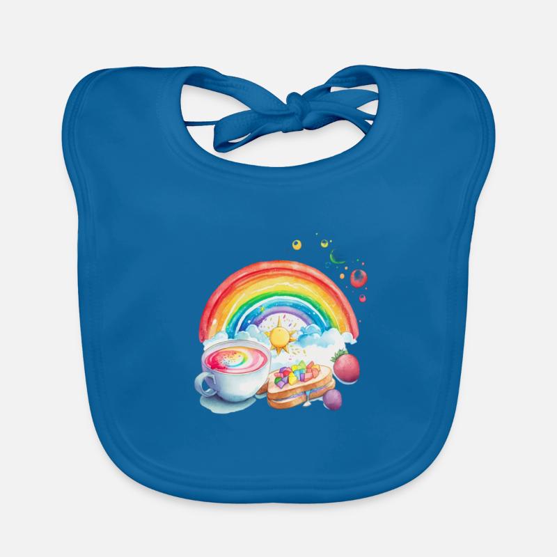 MITTAGESSEN - REGENBOGEN Baby Bio-Lätzchen