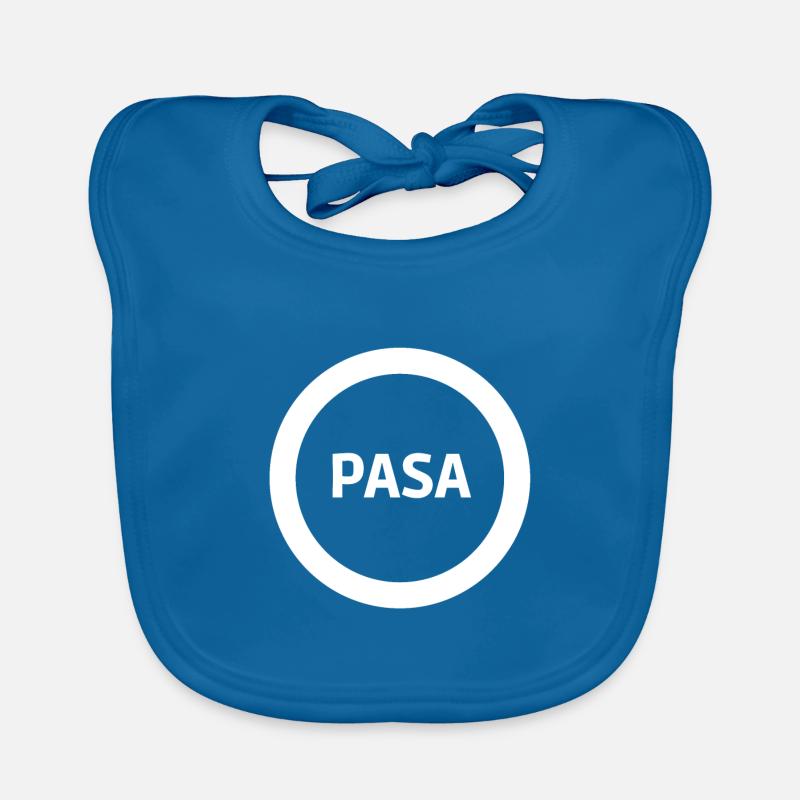 PASA CESTA PUNTA - Jeu de Pelote Basque - Bavoir bio Bébé - bleu paon