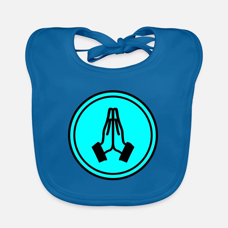 Praying hands circle Organic Baby Bibs