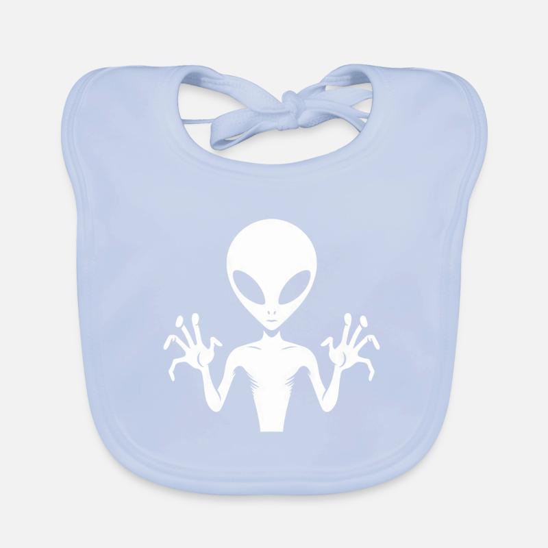 Alien Alien Body Silhouette with Hands: A unique d Baby Bio-Lätzchen