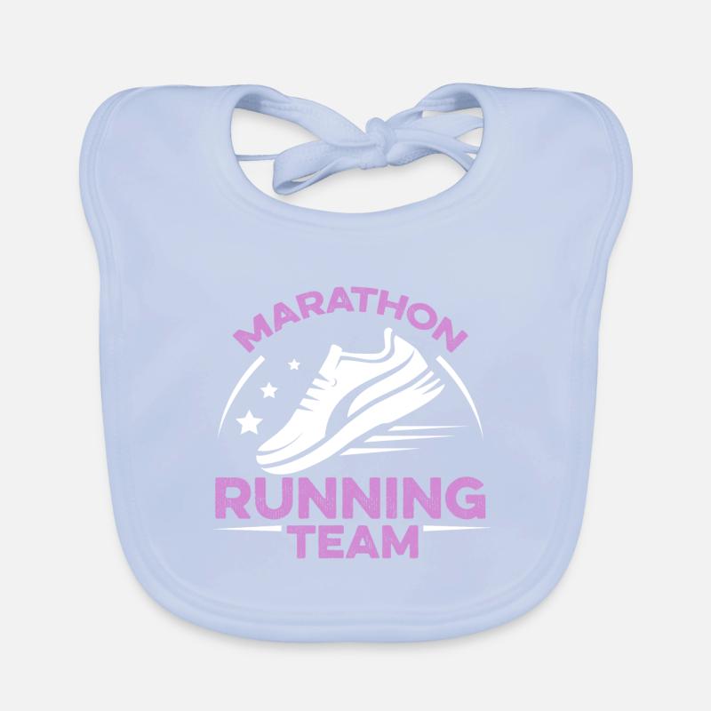 équipe de course au marathon Bavoir bio Bébé
