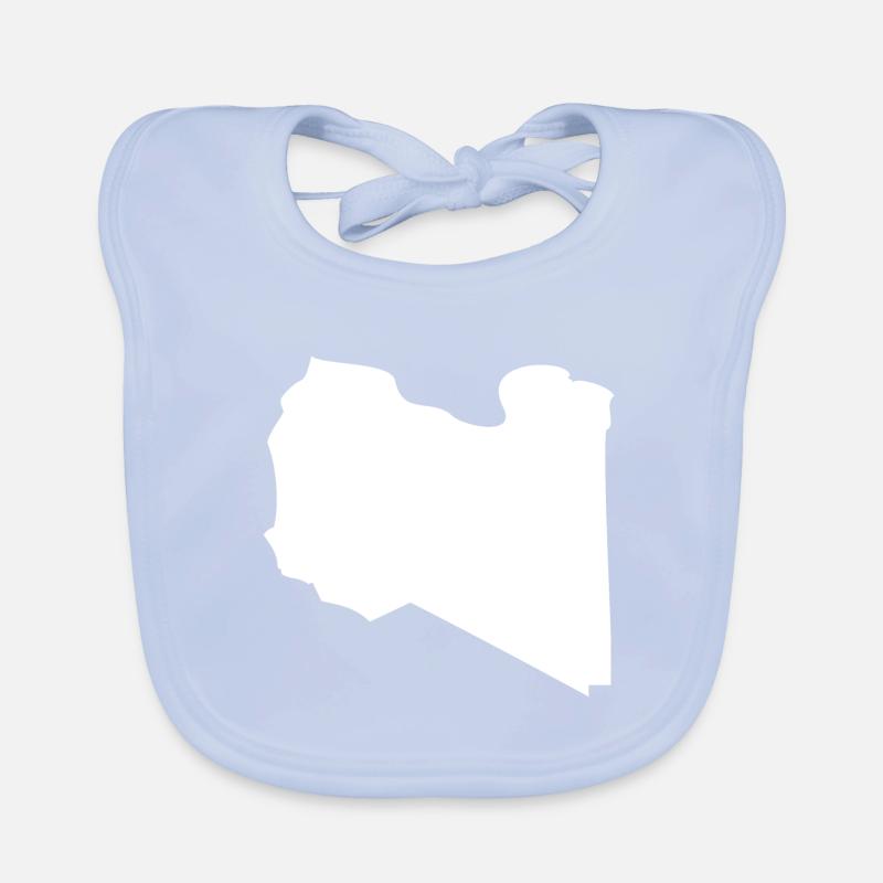 Libya map flag Organic Baby Bibs