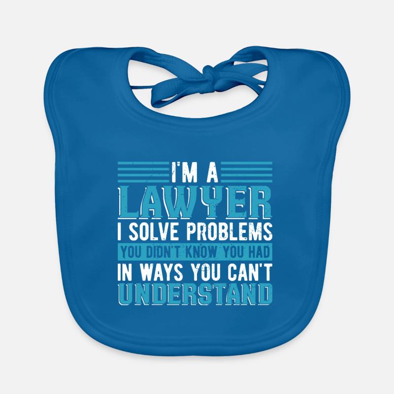 I'm a lawyer I solve problems Law lawyer Organic Baby Bibs