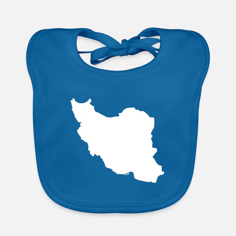 Iran map flag Organic Baby Bibs