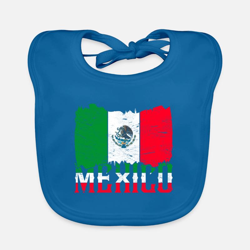 Mexican Flag Mexican Gift Mexico Organic Baby Bibs