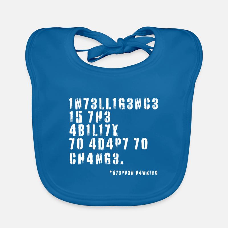 Intelligence Stephen Hawking Organic Baby Bibs