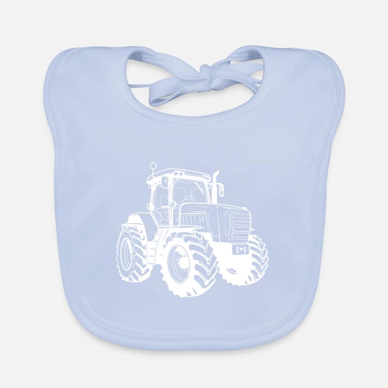 Traktor Silhouette Baby Bio-Lätzchen