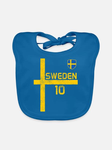 Schweden - Baby Bio-Lätzchen - Pfauenblau - Vorne