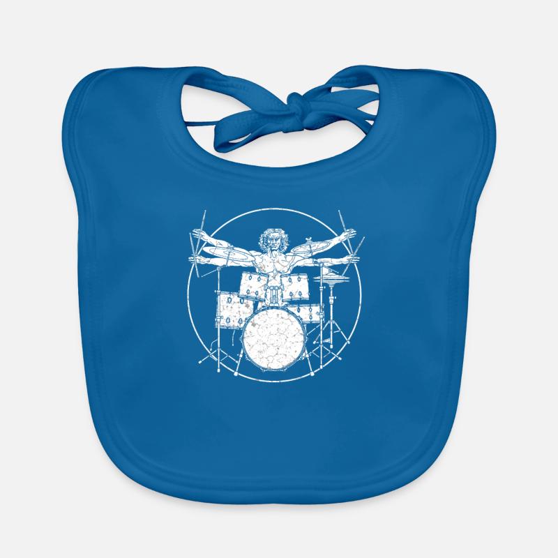 Batterie Percussion Percussion - Bavoir bio Bébé - bleu paon