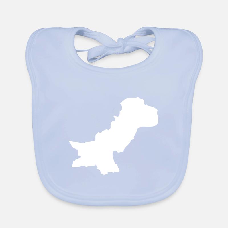 Pakistan map flag Organic Baby Bibs