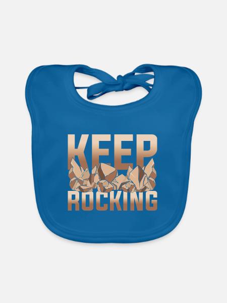 Rock Collector Geologist Gift Funny Geology - Organic Baby Bibs - peacock-blue - Front