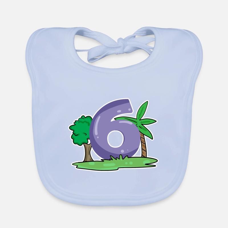 Nummer 6 Muster Baby Bio-Lätzchen