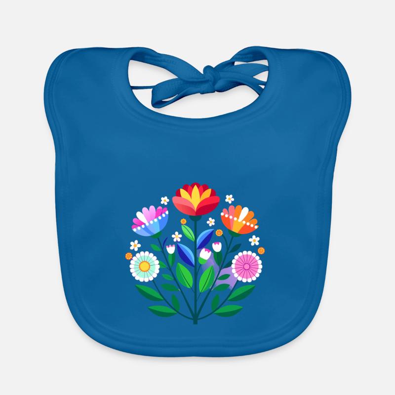 subtle bi pride flowers Organic Baby Bibs