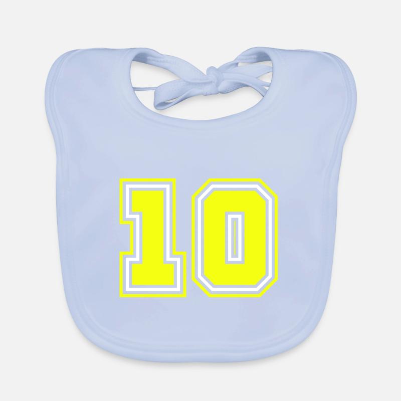 Symbole de 10 chiffres Bavoir bio Bébé