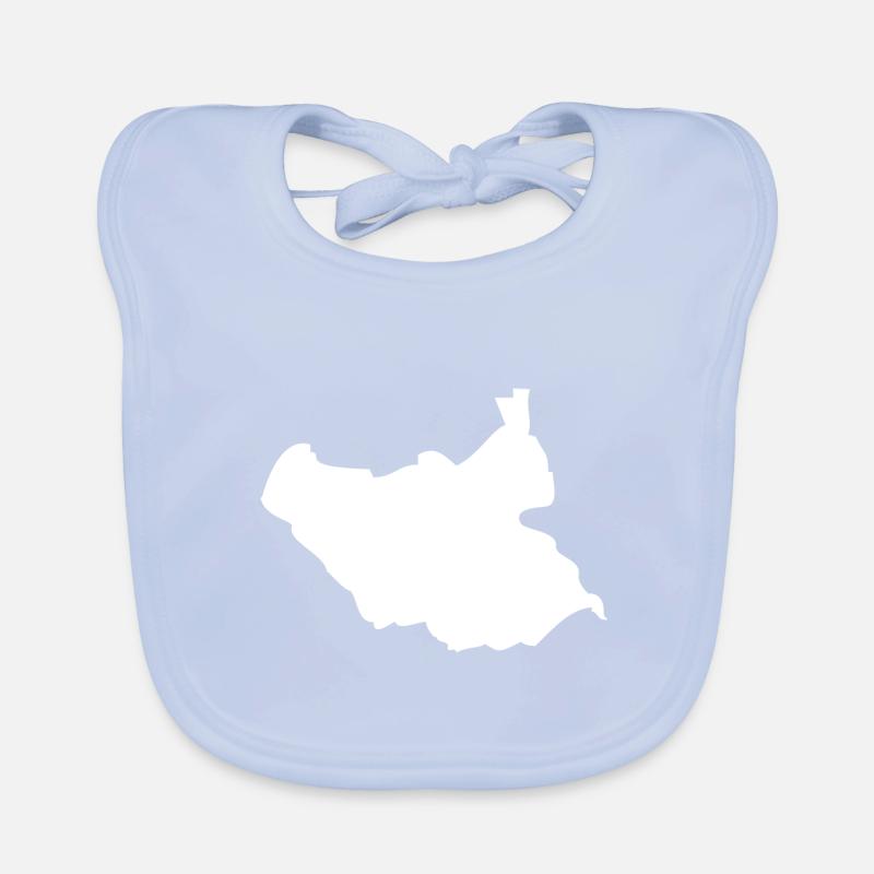 South Sudan map flag Organic Baby Bibs