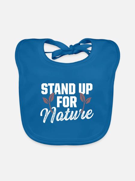 nature environmental protection - Organic Baby Bibs - peacock-blue - Front
