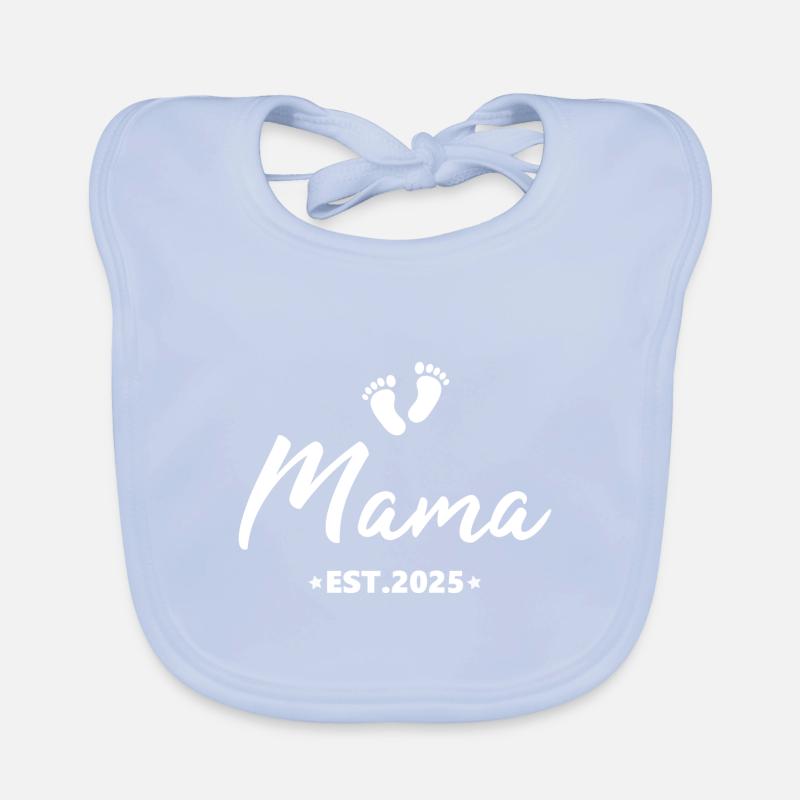 Maman 2025 Enceinte Grossesse Mère 2025 Bavoir bio Bébé