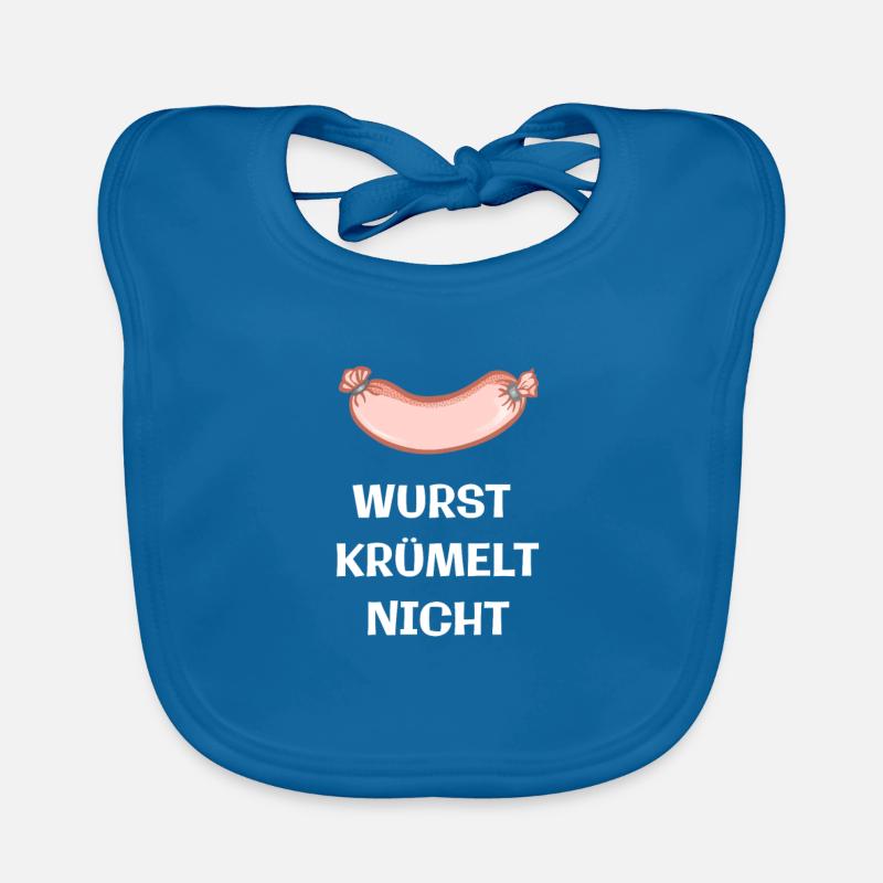 Wurst Krümelt Nicht Metzger Fleisch Witz Geschenk Baby Bio-Lätzchen