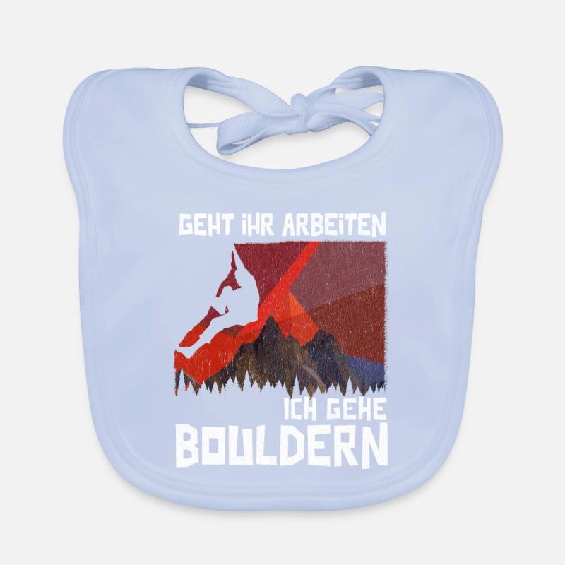 bouldering Bouldern Boulderer Klettern Kletterwand Baby Bio-Lätzchen