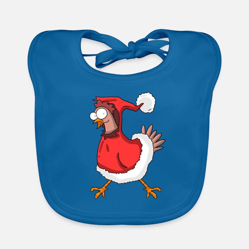 Christmas chicken Organic Baby Bibs