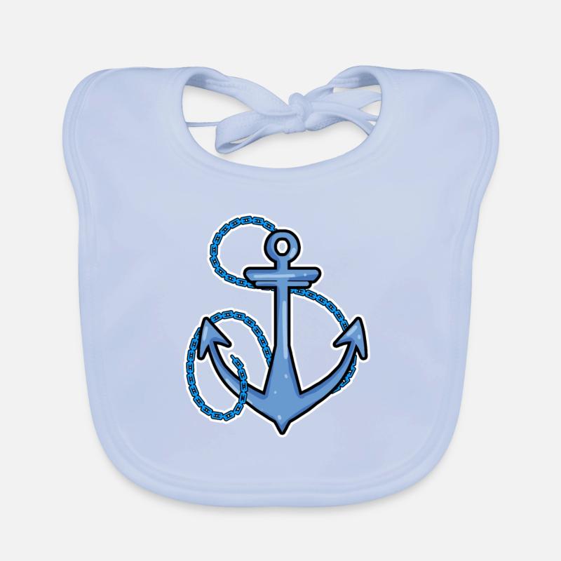 Symbole ancre Bavoir bio Bébé