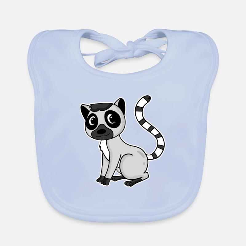 Lemur Primate Gift Organic Baby Bibs