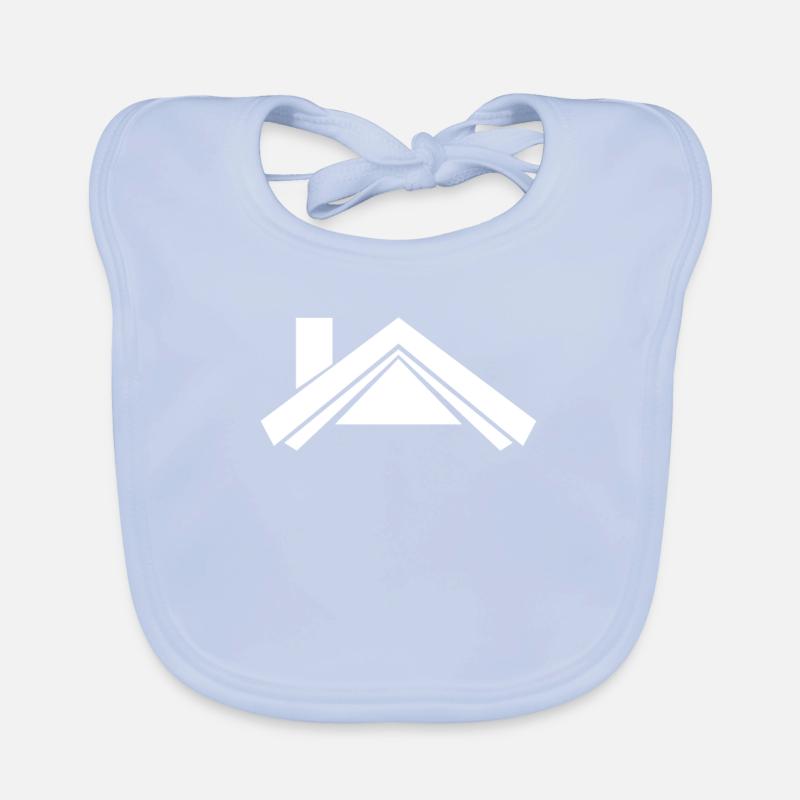 Maison toit blanc Bavoir bio Bébé